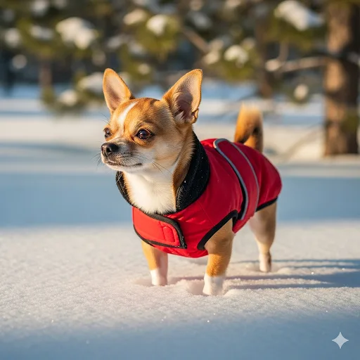 perro pequeño invierno